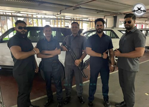 WENS Force personal bodyguards with gun in India.